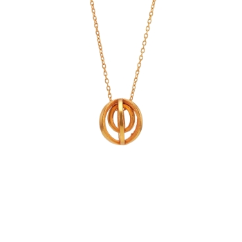 Ball Kette aus Messing, vergoldet